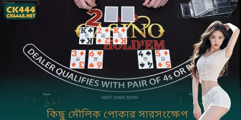 কিছু মৌলিক পোকার সারসংক্ষেপ